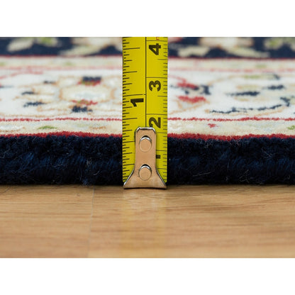 2'8"X19'2" Blue Nain 250 Kpsi Hand Knotted Wool Xl Runner Oriental Rug