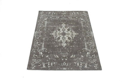 Modern Distressed Hand Knotted Carpet Home Area Rug 6x8 ft