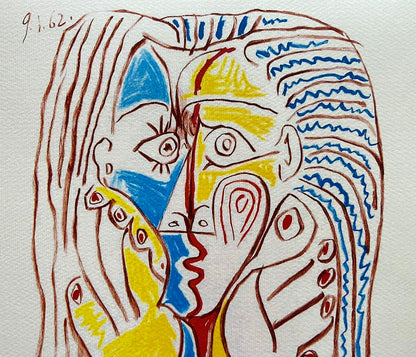 Pablo Picasso Lithograph Coa Signed In Pen Numbered In Pencil Crayon