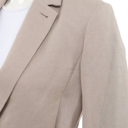 Brunello Cucinelli Women'S Single Button Belted Blazer Linen And Cotton Blend