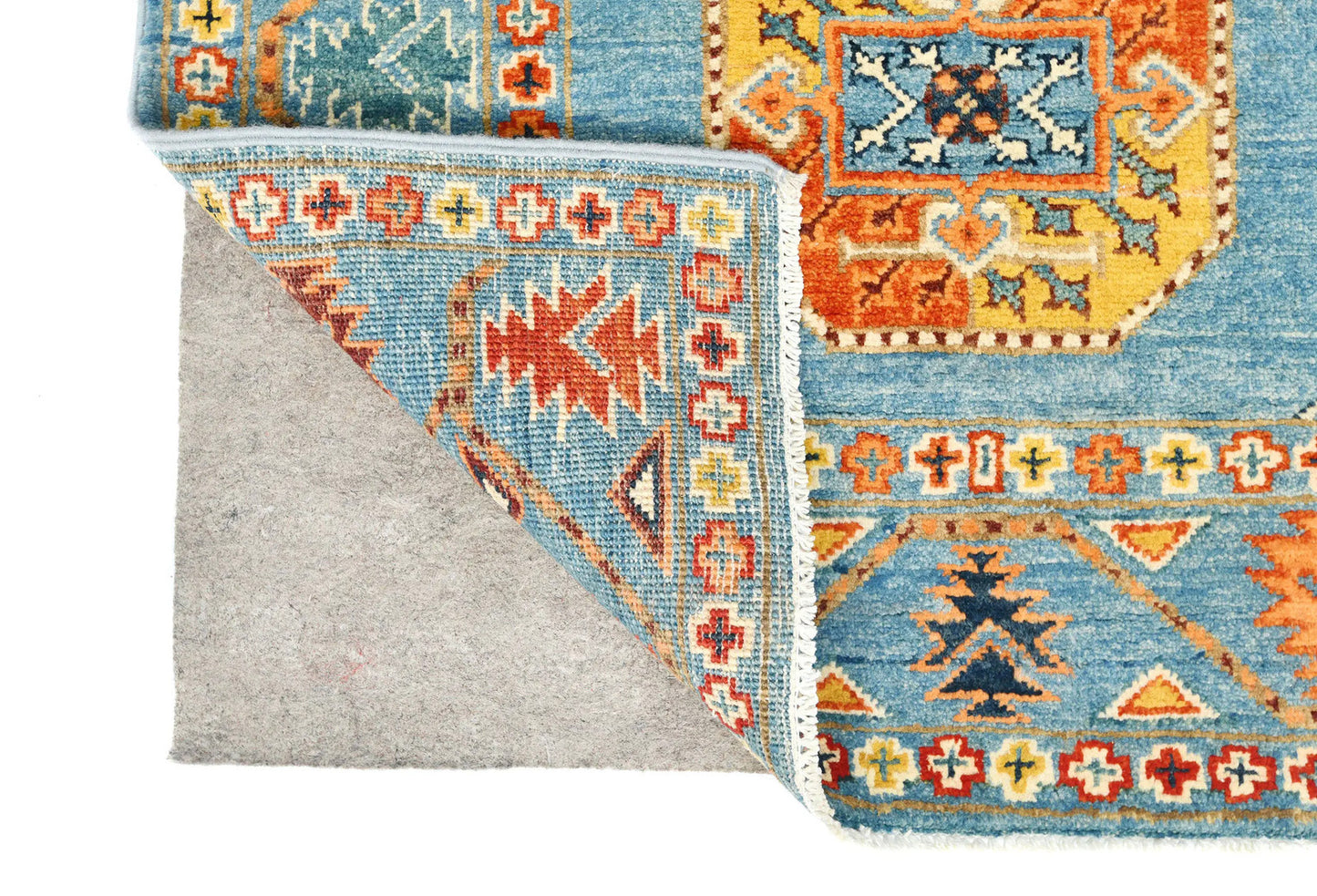 Hand-Knotted Kazak Runner Rug 2'11X9'2 Ft