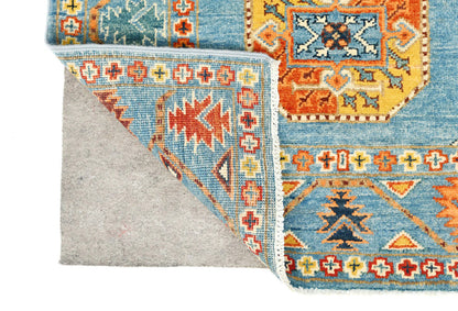 Hand-Knotted Kazak Runner Rug 2'11X9'2 Ft