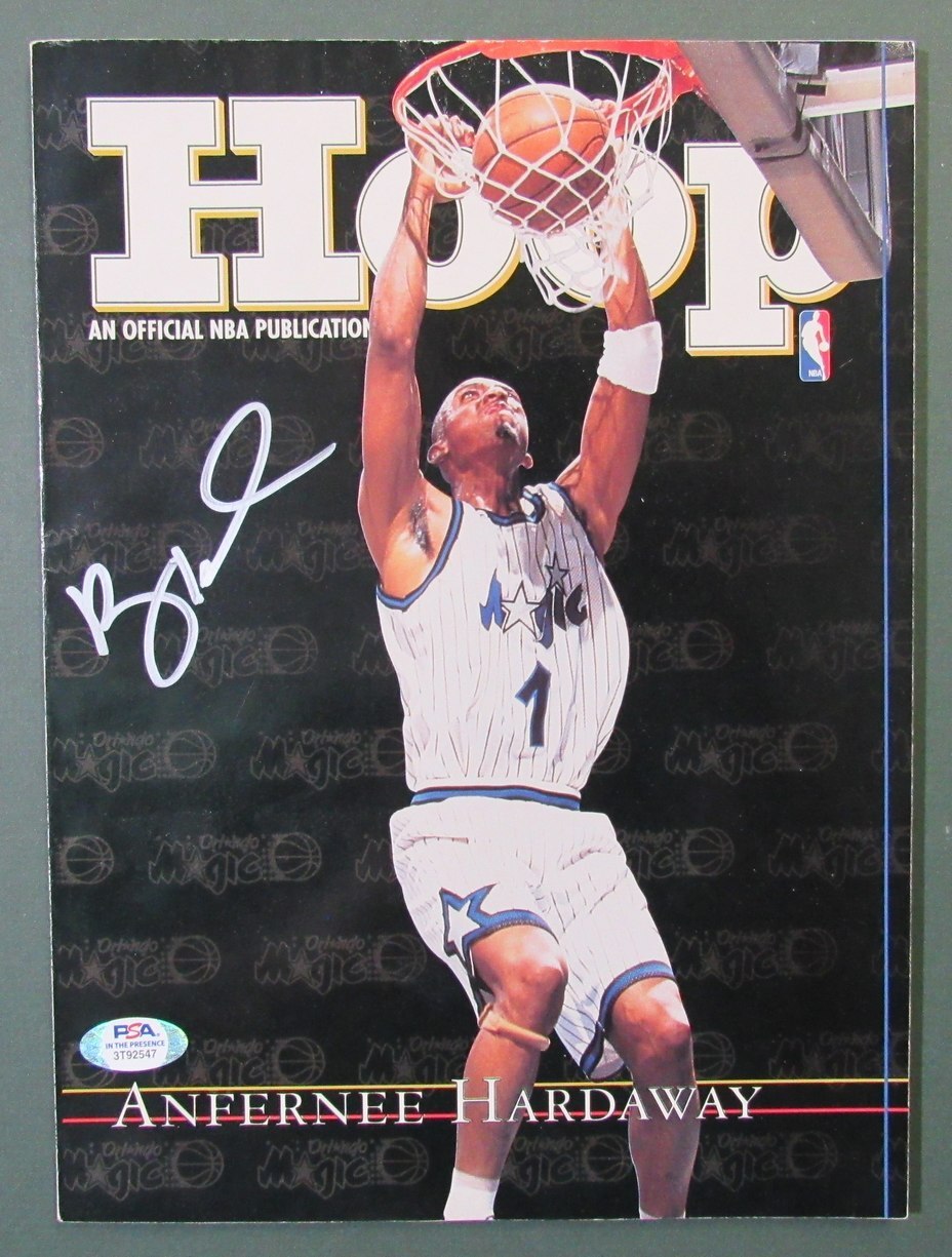 Anfernee "Penny" Hardaway Autographed 1997-98 Hoops Program Psa/Dna