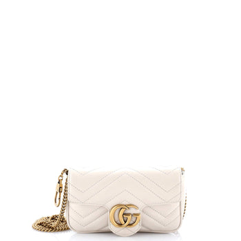 Gucci Gg Marmont Flap Bag Matelasse Leather Super Mini