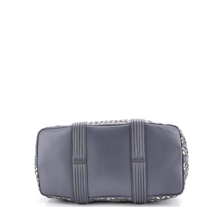 Alaia Side Snap Tote Laser Cut Leather