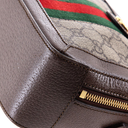 Gucci Ophidia Zip Around Camera Bag Gg Coated Canvas Mini
