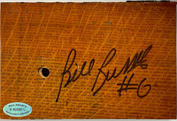 Bill Russell Autographed 6X4 Boston Garden Floor
