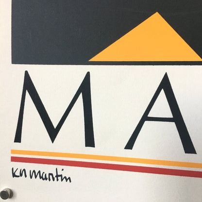 Kn Martin Boston Marathon 1981 Official Poster Silk Screen / Limited 5000 B.A.A.