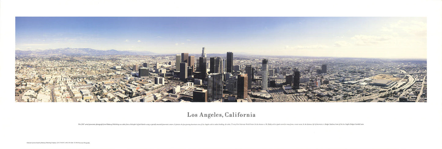 Photograp JACK RANKIN Los Angeles California 13.5" x 40" Offset Lithograph 1990