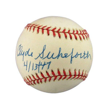 Clyde Sukeforth Signed/Inscr Onl Baseball 1947 Brooklyn Dodgers Mgr Jsa 188448