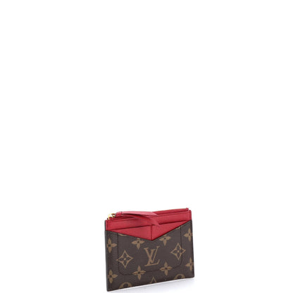 Canvas Louis Vuitton Zipped Card Holder Monogram