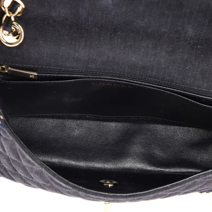 Chanel Classic Single Flap Bag Braided Quilted Denim Medium