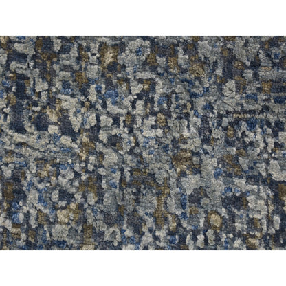9'X12' Pure Silk And Wool Dissipating Design Hand Knotted Rug