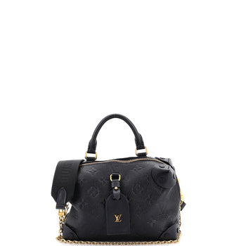 Louis Vuitton Petite Malle Souple Handbag Monogram Empreinte Leather