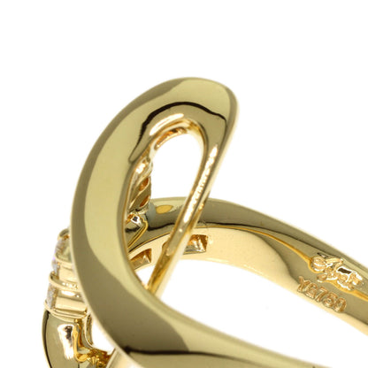 Jeunet Ring Sapphire Diamond K18 Yellow Gold