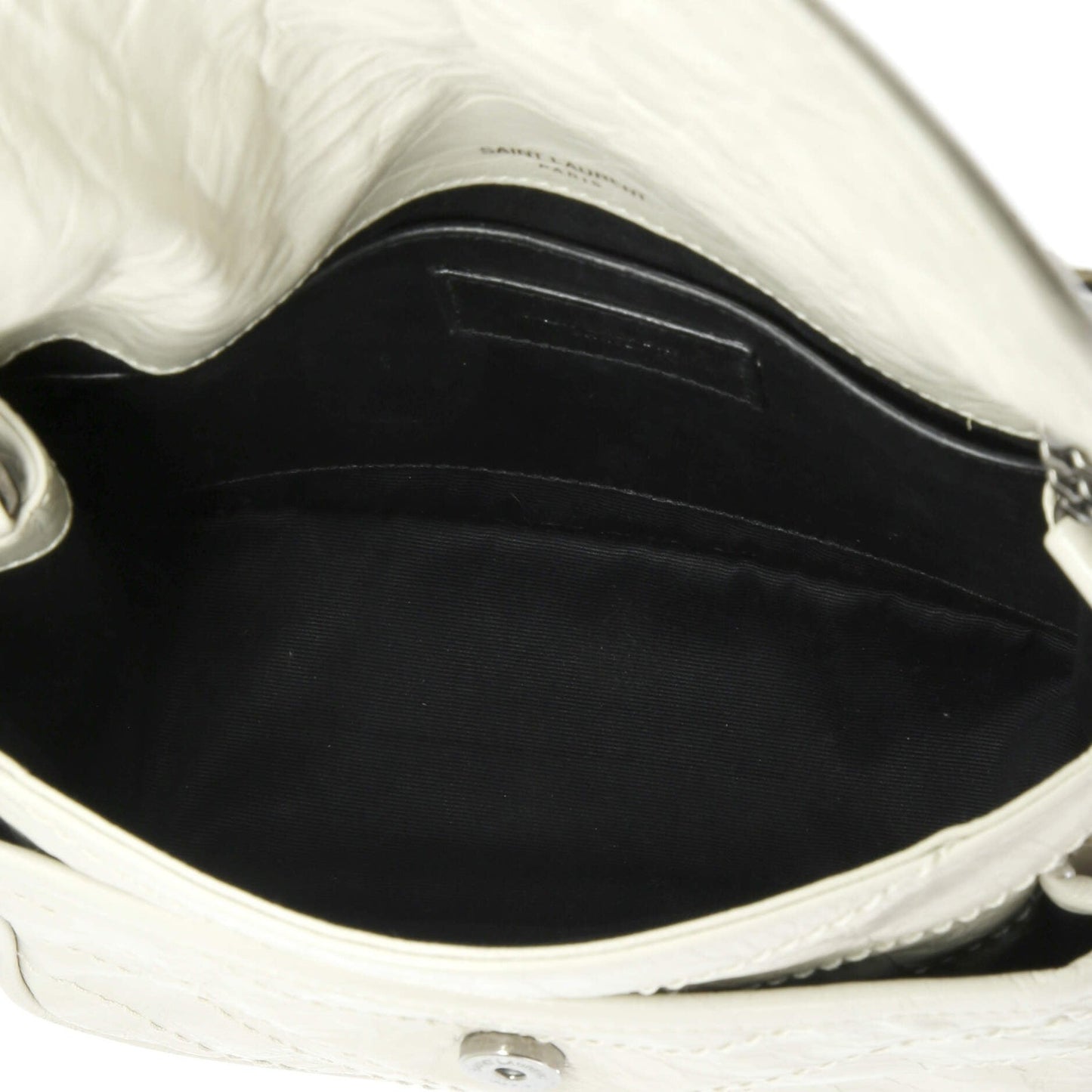 Saint Laurent Niki Chain Flap Bag Matelasse Chevron Leather Baby