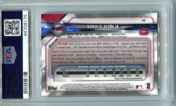 Ronald Acuna Jr. 2018 Bowman Chrome #40 (Psa 10)