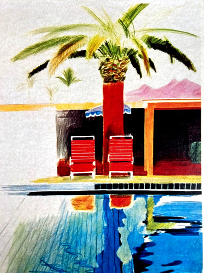 David Hockney Lithograph Coa Signed