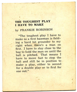 Frank Robinson Kahns Unsigned Card