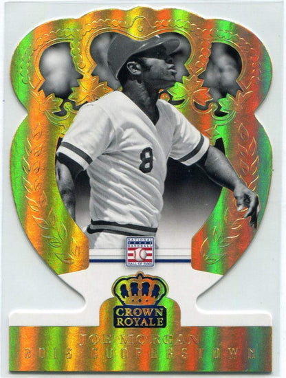 Joe Morgan 2015 Panini Crown Royale Cooperstown Die Cut Gold Parallel Card #56 1