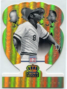Joe Morgan 2015 Panini Crown Royale Cooperstown Die Cut Gold Parallel Card #56 1