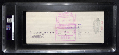 Al Davis Hof Signed/Autographed 8.5X3.5 Bank Check Raiders Psa/Dna 193235