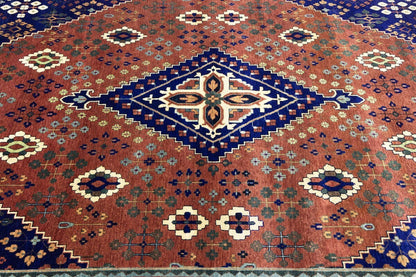Extra Large Handmade Tribal Geometric Oriental Rug 10X14 ft Bedroom Decor