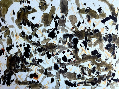 Jackson Pollock Action Painting Coa Signed
