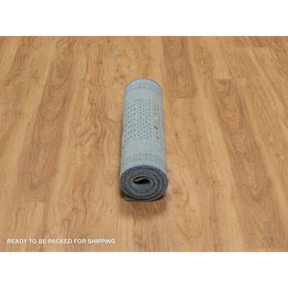 2'3"X4'5" Blue Modern Lori Buft Animal Figurine Wool Hand Knotted Mat Rug