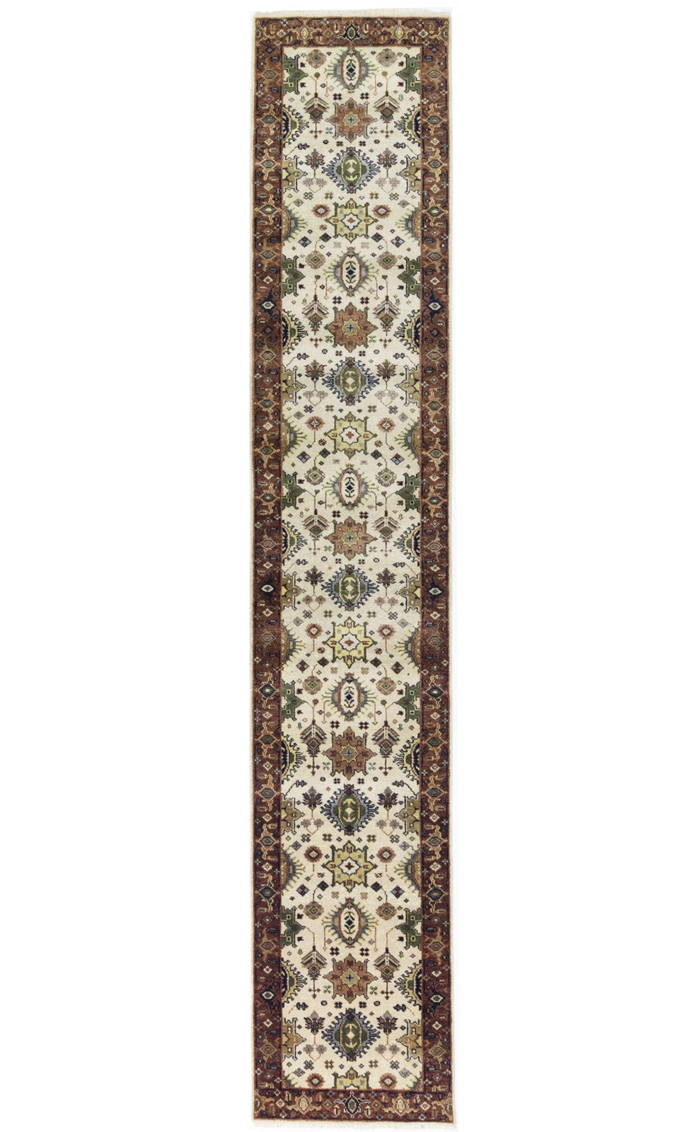 Oriental Karajeh Farmhouse Carpet Runner 3x14 ft Geometric Indo