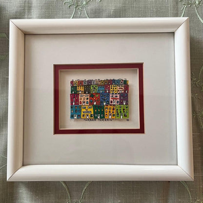 James Rizzi URBAN TERRAIN Serigraphs 3D Pop Art 1990 Signed ED350 Framed