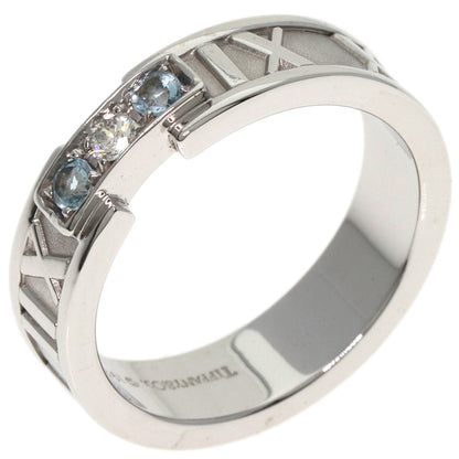 Tiffany&Co. Atlas Aquamarine Diamond Ring K18