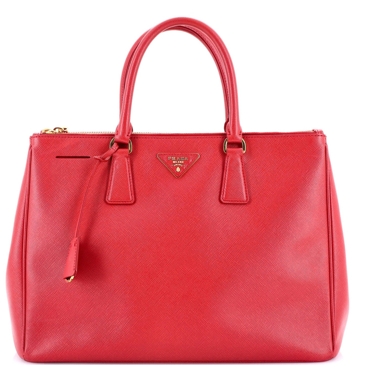 Prada Double Zip Lux Tote Saffiano Leather Medium