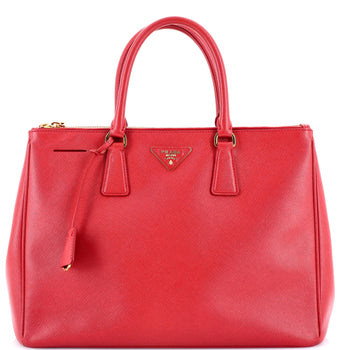 Prada Double Zip Lux Tote Saffiano Leather Medium