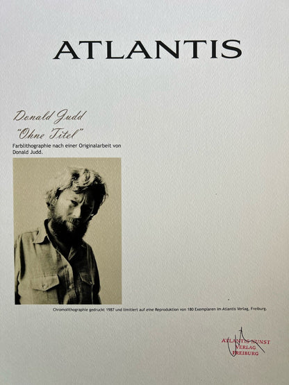 Donald Judd Lithograph