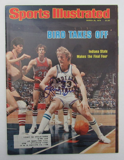 Larry Bird Autographed 1979 Sports Illustrated Magazine Jsa Witness 189241