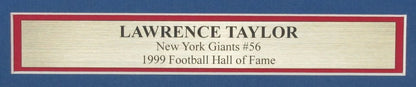 Lawrence Taylor Hof Autographed 16X20 Photo New York Giants Framed Jsa 183363