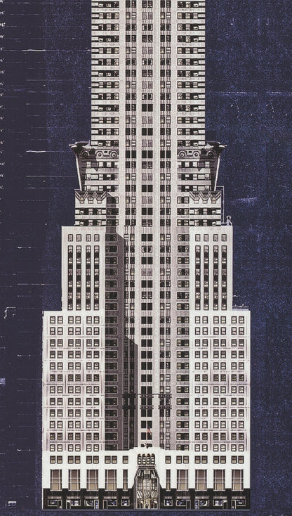 Andy Hickes Chrysler Building " Offset Lithograph Contemporary