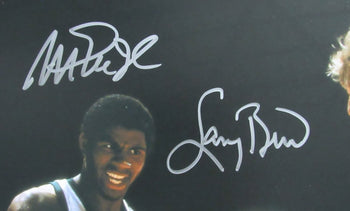 Larry Bird/Magic Johnson Dual-Signed/Auto 16X20