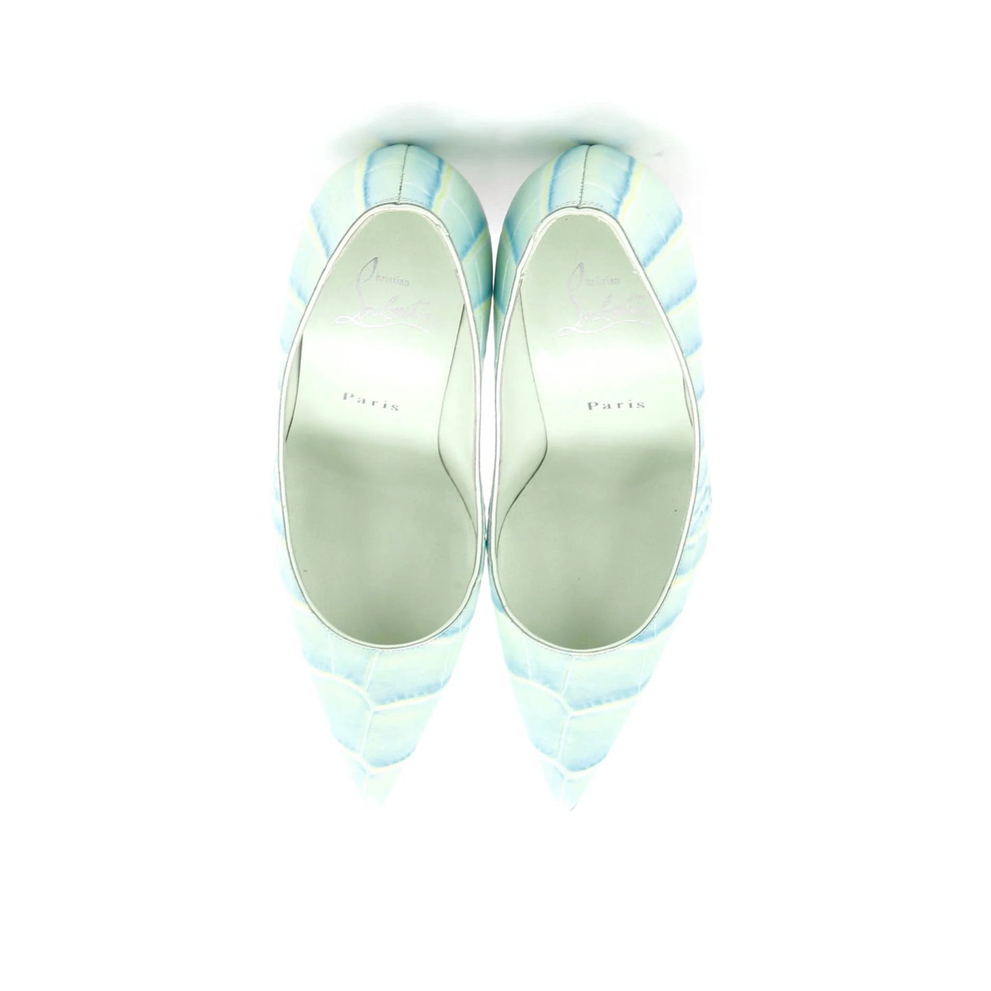 Christian Louboutin Women'S Kate Pumps Crocodile Embossed Leather 100