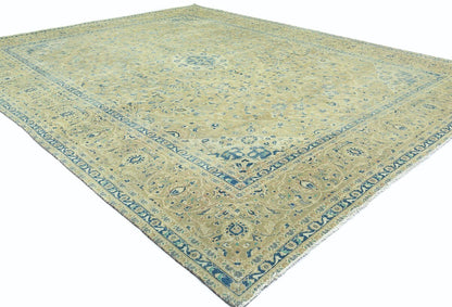 10X13 Ft Antique Stone-Washed Oriental Rug Floral