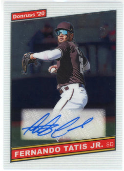 Fernando Tatis Jr. Autographed 2020 Panini Donruss Card #86S-Ftj