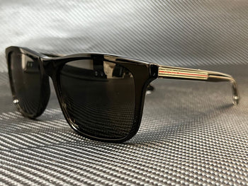GUCCI GG0381SN 007 Black Squared 57 mm Men's