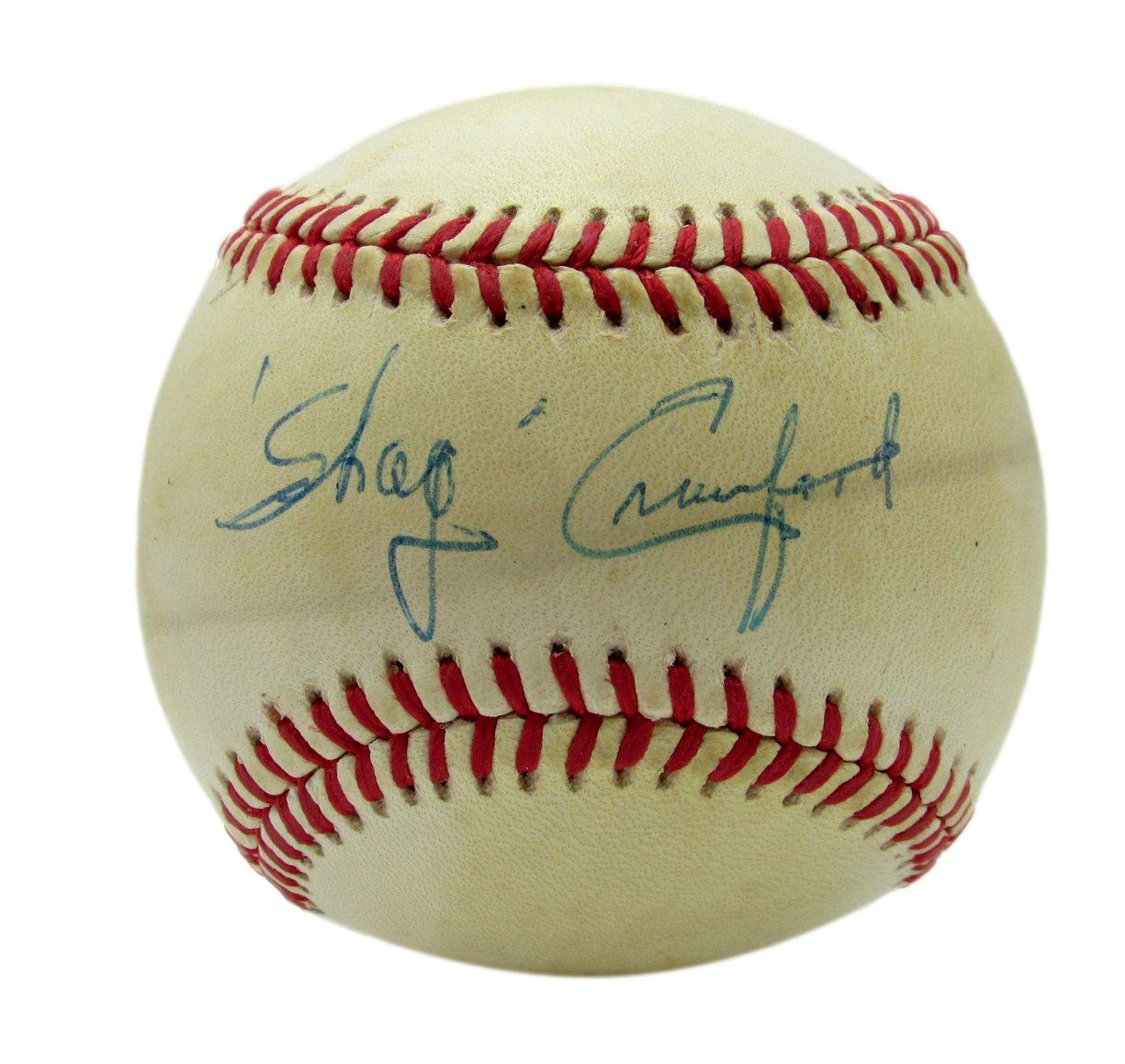 Harry Charles "Shag" Crawford Autographed Onl Baseball Mlb Umpire Psa/Dna