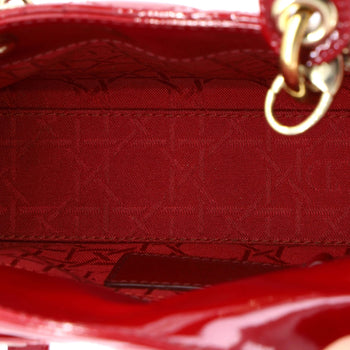 Christian Dior Lady Dior Chain Bag Cannage Quilt Patent Mini
