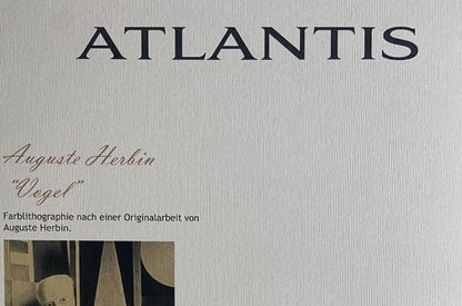 Auguste Herbin Lithograph Coa Signature And Stamp