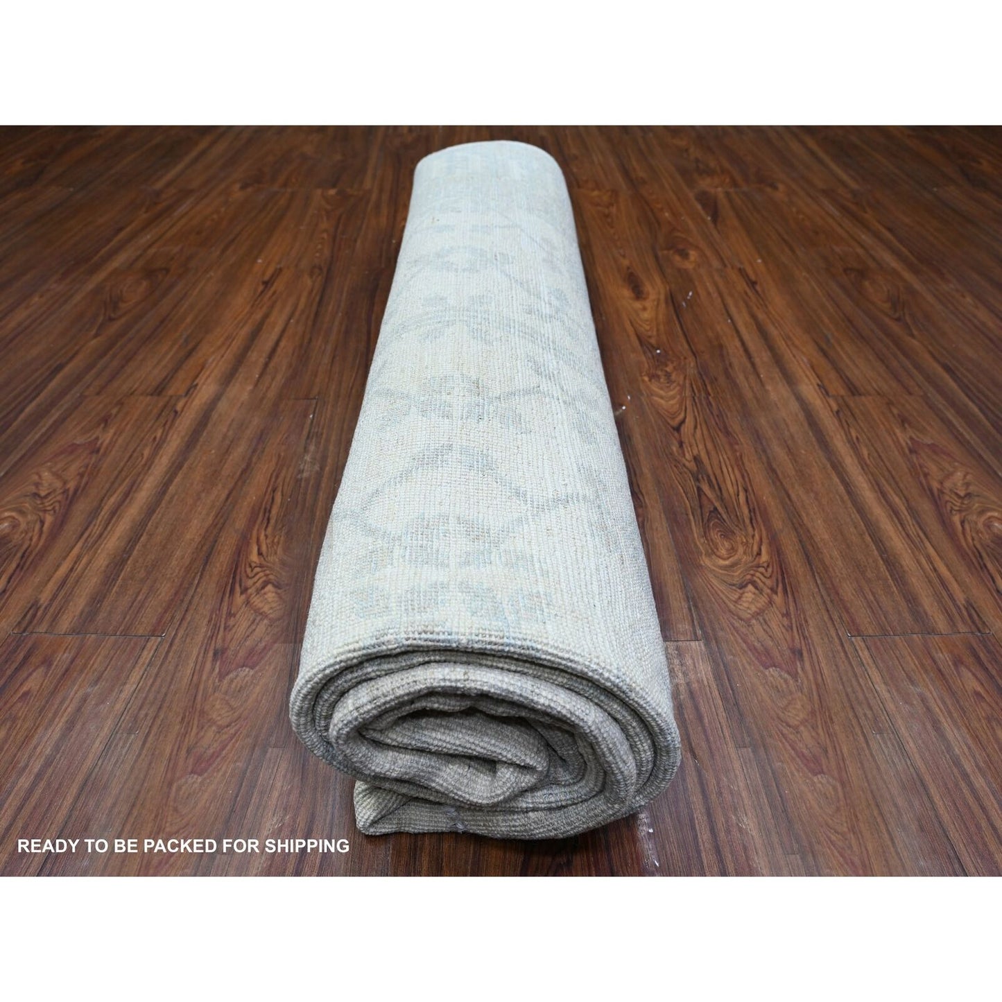 7'10"X9'5" Ivory Khotan Pomegranate Wool Hand Knotted Oriental Rug