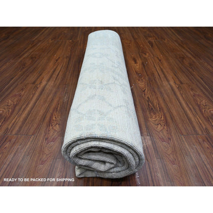 7'10"X9'5" Ivory Khotan Pomegranate Wool Hand Knotted Oriental Rug