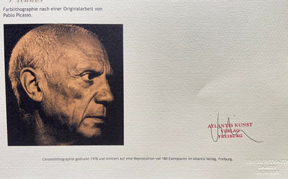 Pablo Picasso. Signed Lithograph Coa Numbered By Hand In Pencil