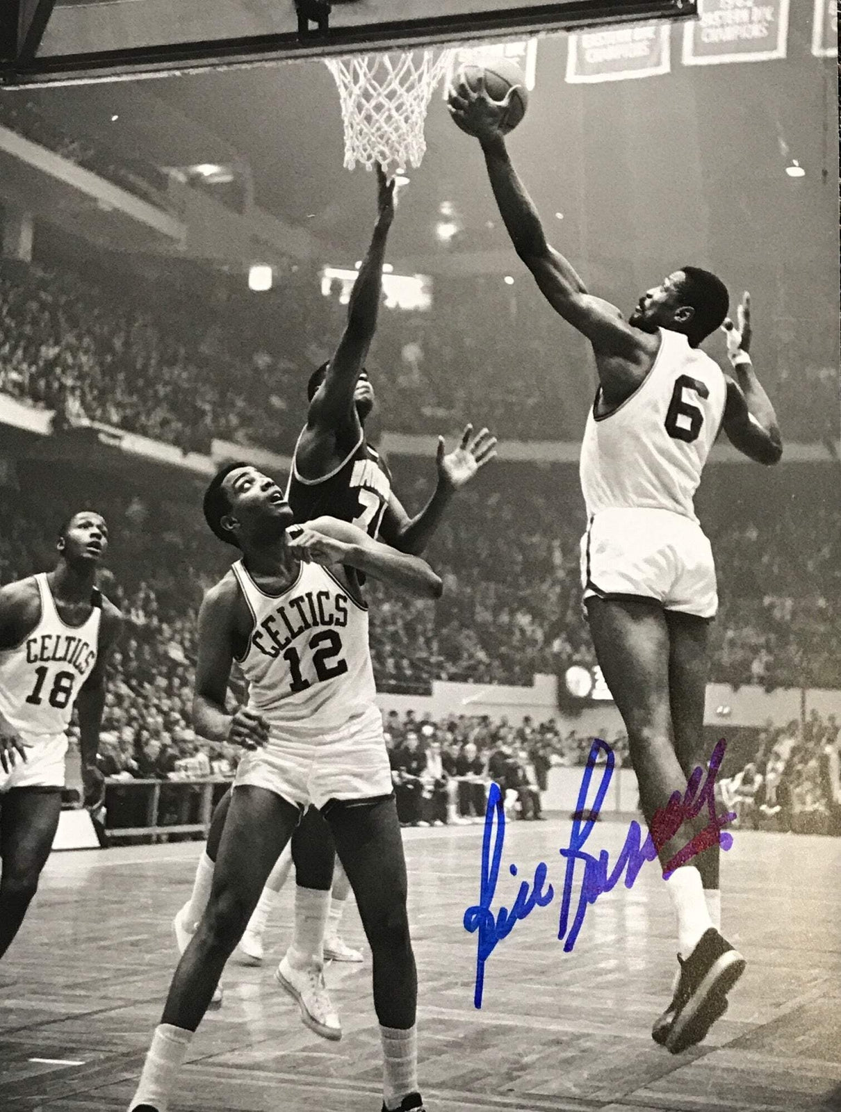 Bill Russell Autographed 8X10 Basketball Photo